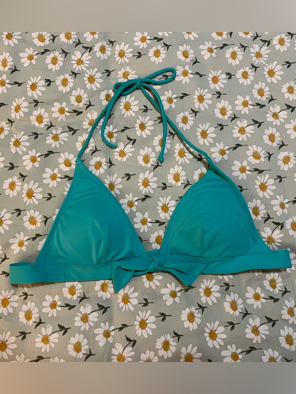 Victoria's Secret Teal Triangle Tie-Back Bikini Top